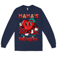Navy skater heart valentines day art Long Sleeve Tee - LillyAllenDesigns