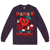 Plum skater heart valentines day art Long Sleeve Tee - LillyAllenDesigns