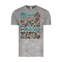 Cloud Rock all i need is a little bit of coffee and o whole lot of jesus Vintage Tee - JahusDesignShop