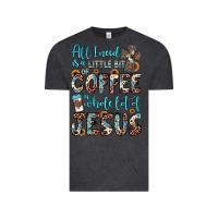 Vintage Black all i need is a little bit of coffee and o whole lot of jesus Vintage Tee - JahusDesignShop