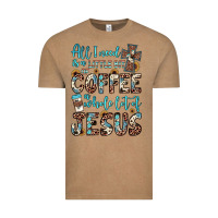 Vintage Coffee all i need is a little bit of coffee and o whole lot of jesus Vintage Tee - JahusDesignShop