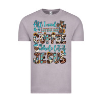 Vintage Zinc all i need is a little bit of coffee and o whole lot of jesus Vintage Tee - JahusDesignShop