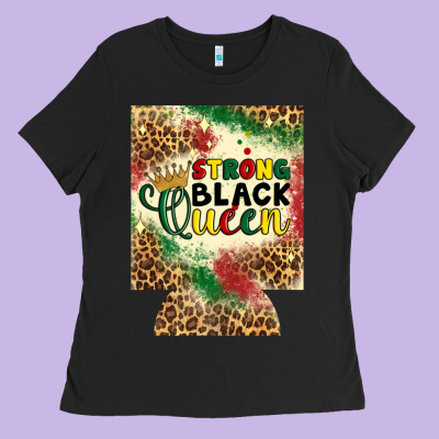 Strong Black Queen 12 Oz Can Cooler (regular) Ladies Tee Designed By Artiststas