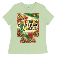 Matcha strong black queen 12 oz can cooler (regular) Ladies Tee - Artiststas