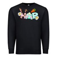 Black Hop bunny Easter Day Premium Sweatshirt - CowGirlArtShop