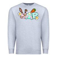 Heather Grey Hop bunny Easter Day Premium Sweatshirt - CowGirlArtShop