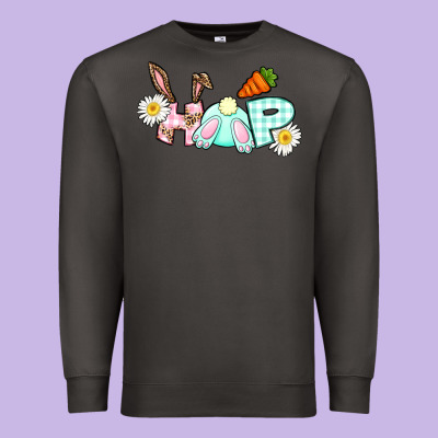 Hop Bunny Easter Day Premium Sweatshirt Designed By Cowgirlartshop