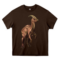 Chocolate Brown parasaurolophus Heavy Core Tee - Artiststas