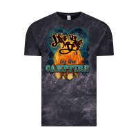 Cloud Black life is better by the campfire Vintage Tee - NancyCooperArtShop