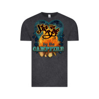 Vintage Black life is better by the campfire Vintage Tee - NancyCooperArtShop