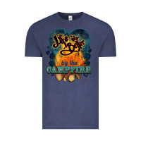 Vintage Denim life is better by the campfire Vintage Tee - NancyCooperArtShop