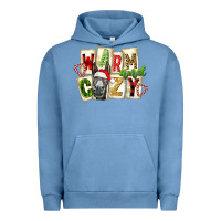 Pigment Pebble Blue warm and cozy donkey Urban Hoodie - FaDigitalArtStudio