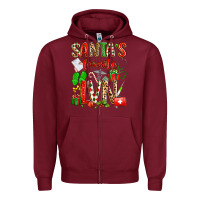 Burgundy santa's favorite lvn Zipper Hoodie - texasbilliewilder