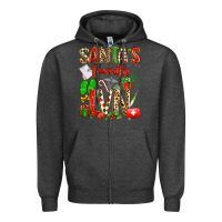 Charcoal Heather santa's favorite lvn Zipper Hoodie - texasbilliewilder