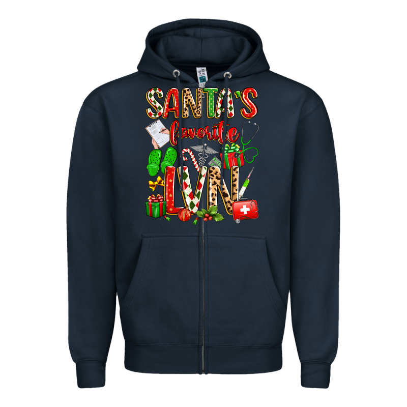 Santa's Favorite Lvn Zipper Hoodie by texasbilliewilder | Teevron