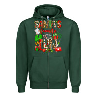Sports Green santa's favorite lvn Zipper Hoodie - texasbilliewilder