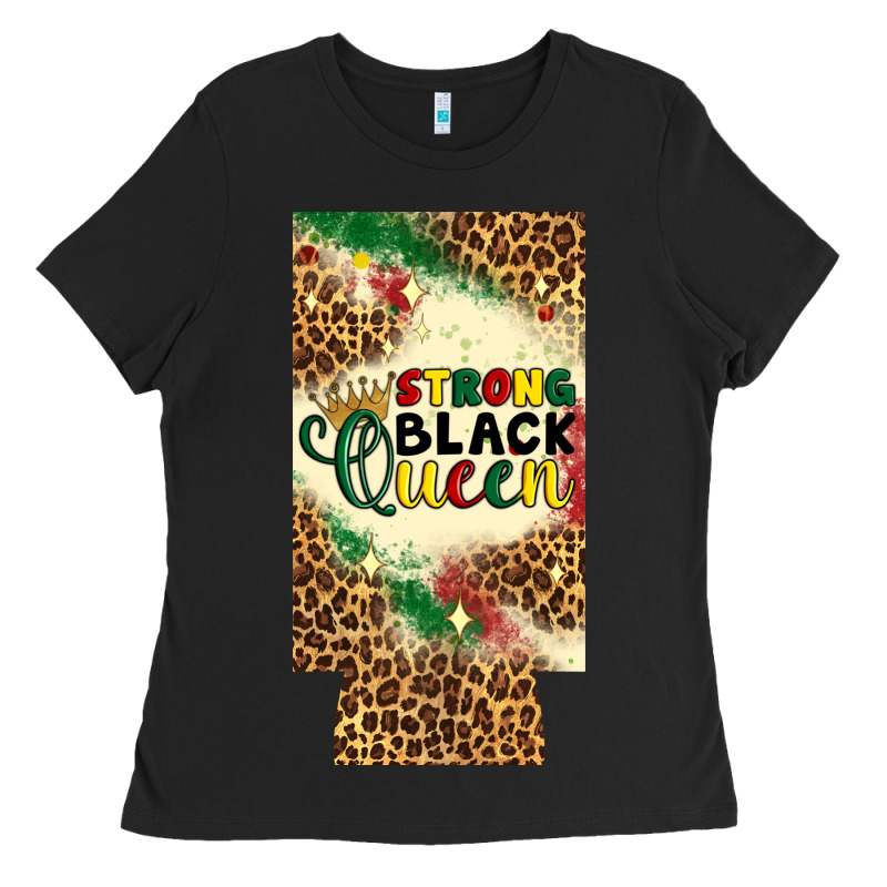 Strong Black Queen 12 Oz Can Cooler (slim) Ladies Tee by Artiststas | Teevron