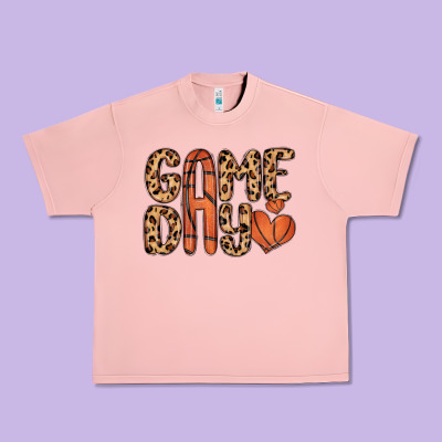 Game Day Basketball Urban Heavy Tee Designed By Maliassmallbusiness