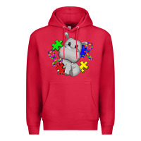 Cardinal autism hippopotamus Premium Hoodie - CowGirlArtShop