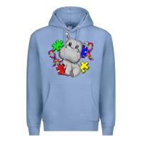 Colony Blue autism hippopotamus Premium Hoodie - CowGirlArtShop