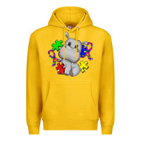 Lemon autism hippopotamus Premium Hoodie - CowGirlArtShop