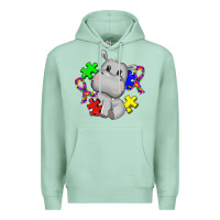 Seafoam autism hippopotamus Premium Hoodie - CowGirlArtShop