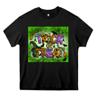 Black trick or treat tumbler Heavy Core Tee - BundleAndBundleShop
