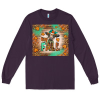 Plum Western Hay Fall Cow Long Sleeve Tee - LillyAllenDesigns