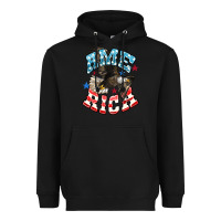 Black American Eagle Heavyweight Hoodie - HowdyJamesFarm