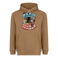 Toasted Coconut American Eagle Heavyweight Hoodie - HowdyJamesFarm