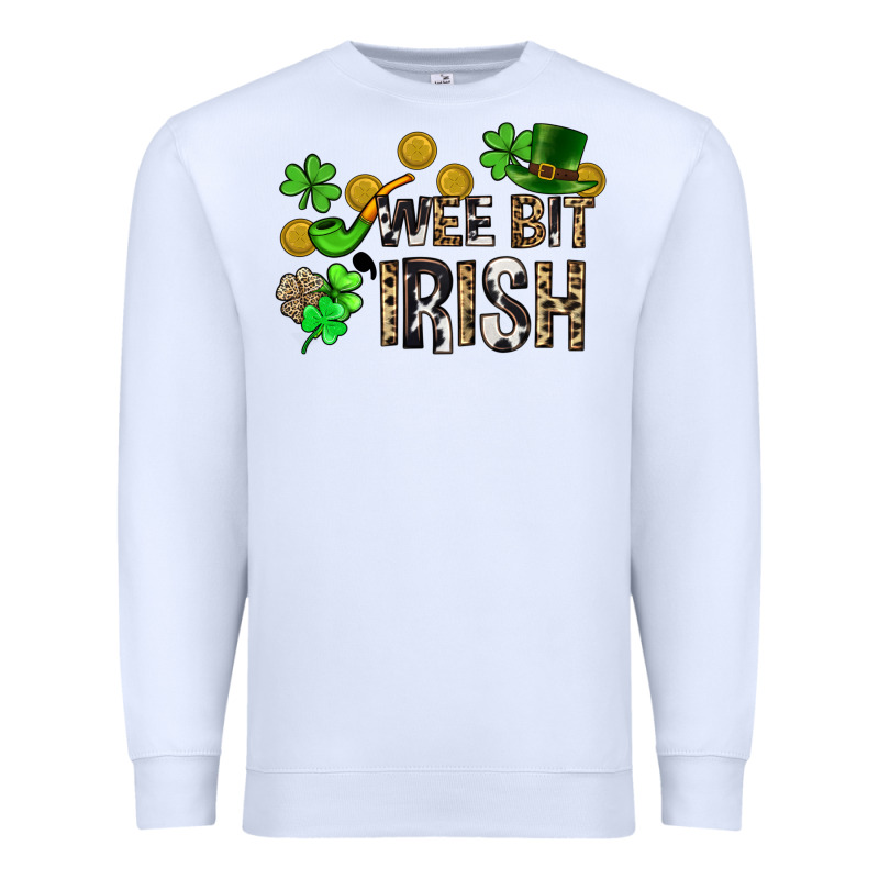 Wee Bit O' Irish St. Patrick's Premium Sweatshirt by CowGirlArtShop | Teevron