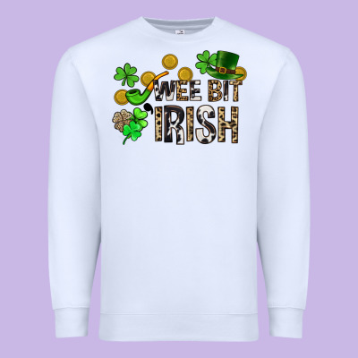 Wee Bit O' Irish St. Patrick's Premium Sweatshirt Designed By Cowgirlartshop