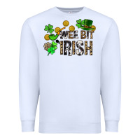 White Wee bit o' Irish St. Patrick's Premium Sweatshirt - CowGirlArtShop