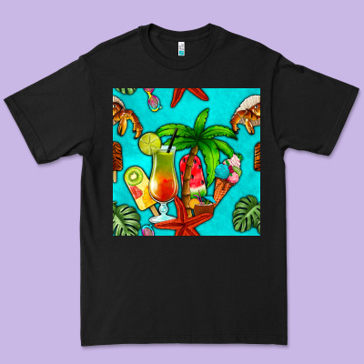 Summer Drinks And Ice Cream Premium Tee Designed By Bundleandbundleshop