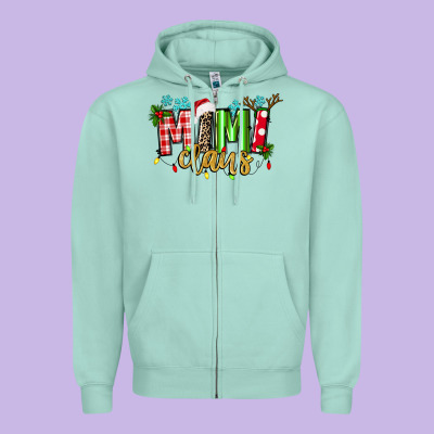 Mimi Claus Zipper Hoodie Designed By Texasbilliewilder