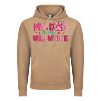 Vintage Coffee my dog is my valentine Vintage Hoodie - MaliasSmallBusiness