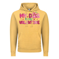 Vintage Mustard my dog is my valentine Vintage Hoodie - MaliasSmallBusiness