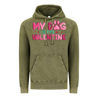 Vintage Olive my dog is my valentine Vintage Hoodie - MaliasSmallBusiness