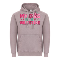 Vintage Zinc my dog is my valentine Vintage Hoodie - MaliasSmallBusiness