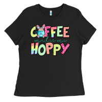 Black coffee makes me hoppy easter Ladies Tee - Jasminsmagicworld