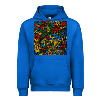 Cobalt african geometric seamless pattern Urban Hoodie - BundleAndBundleShop