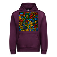 Mauve Wine african geometric seamless pattern Urban Hoodie - BundleAndBundleShop