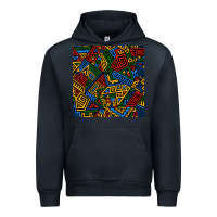 Navy african geometric seamless pattern Urban Hoodie - BundleAndBundleShop