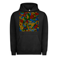 Pigment Black african geometric seamless pattern Urban Hoodie - BundleAndBundleShop