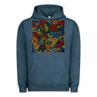 Pigment Midnight Navy african geometric seamless pattern Urban Hoodie - BundleAndBundleShop