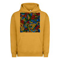 Pigment Peanut Butter african geometric seamless pattern Urban Hoodie - BundleAndBundleShop
