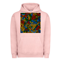 Pigment Salmon african geometric seamless pattern Urban Hoodie - BundleAndBundleShop