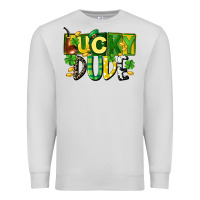 Dove Grey Lucky dude  St. Patrick's Day Premium Sweatshirt - CowGirlArtShop