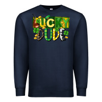 Navy Lucky dude  St. Patrick's Day Premium Sweatshirt - CowGirlArtShop