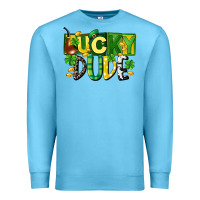 Ocean Blue Lucky dude  St. Patrick's Day Premium Sweatshirt - CowGirlArtShop